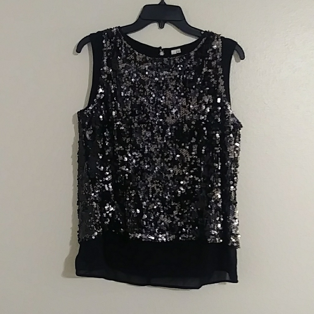 Black sequin top
